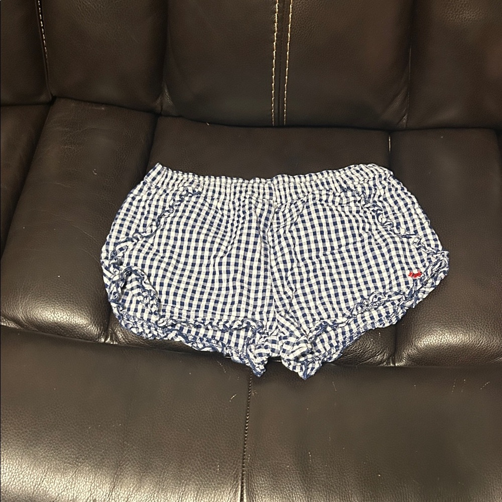 Ferrini Navy and White Checkered Shorts